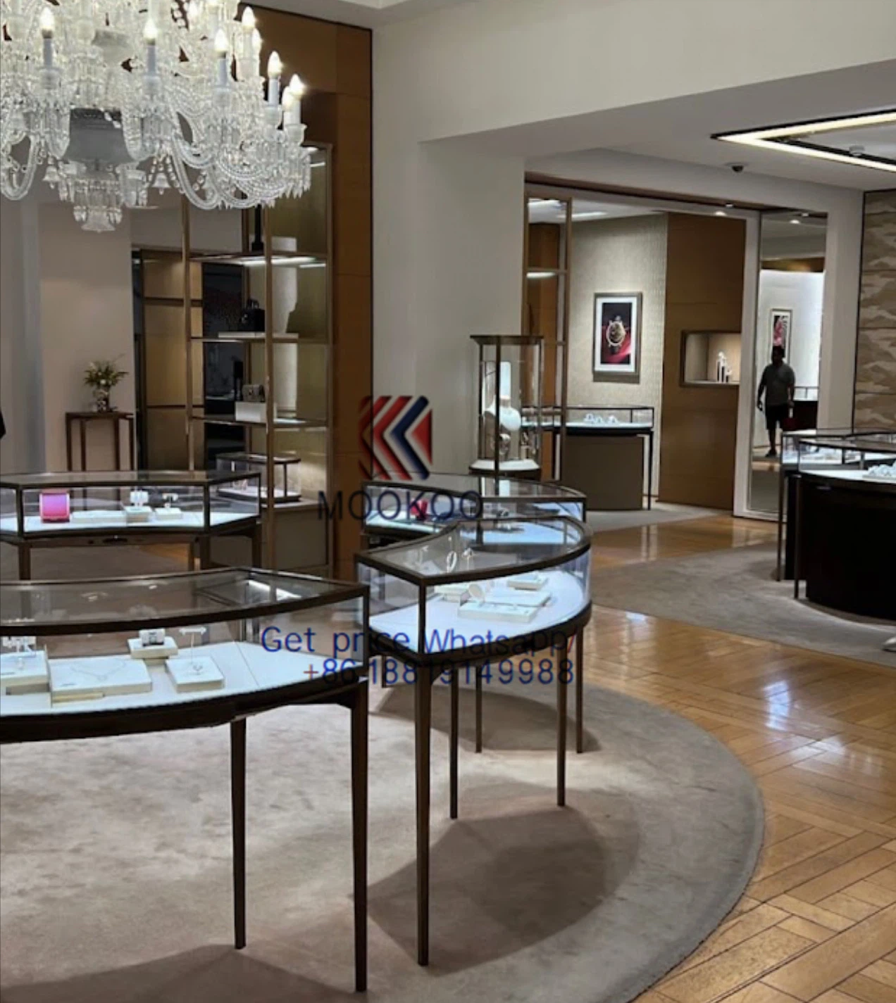 Cartier display showcase gold cabinet 185 Cartier display showcase gold cabinet 185