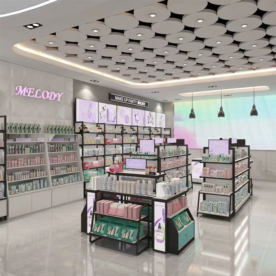 Retail Perfume Stands Display Shelves