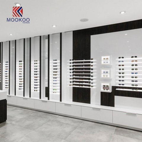 Vitrina moderna de vidres d’ulleres Botiga de quiosc de paret Botiga de decoració d’interiors