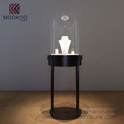 Vitrina de joieria d’acer inoxidable