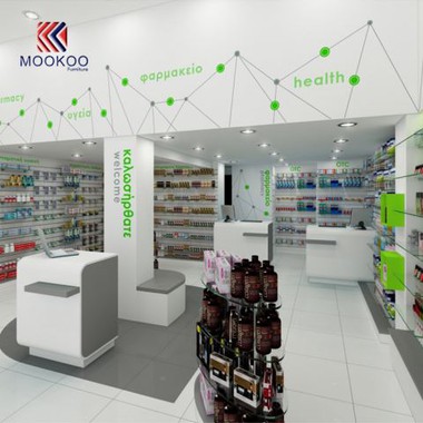Vitrina de farmàcia per a la venda de botiga Farmacia